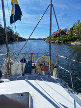 At anchor outside Spårö, Västervik